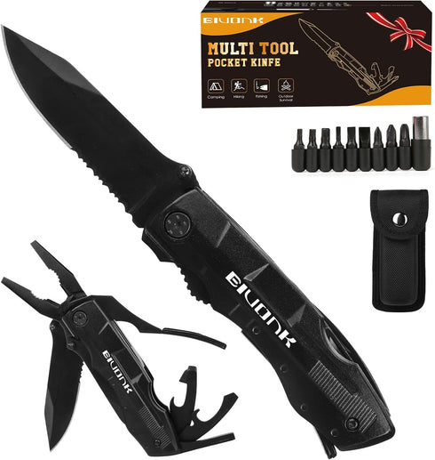 Mens Gifts, Multitool Pocket Knife, Gifts for Men Husband, Father's Day Birthday Gifts, Utility Knife Folding Tactical Knife With Blade, Plier, Sc...