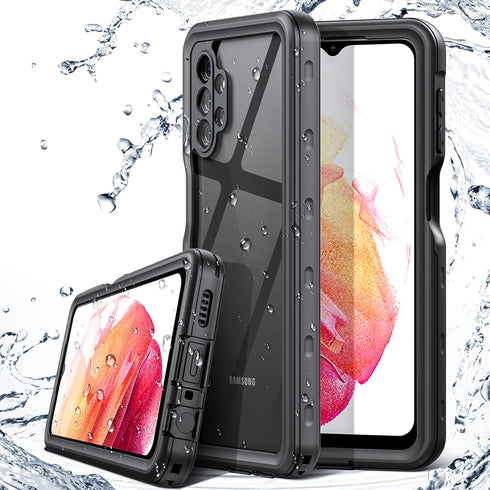 Waterproof Case for Samsung A32,IP68 Waterproof Dustproof Shockproof Durable Phone Case with Screen Protector,Sealed Underwater Protective Cover f...