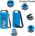 Marine Dry Bags,Waterproof Backpack Phone Pouch,Waterproof Bag Roll Top Sack for Kayaking,Beach,Rafting,Hiking,Camping,Fishing Blue 2L...