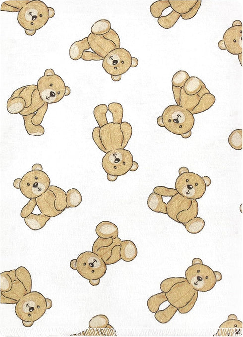Hudson Baby Unisex Baby Cotton Flannel Burp Cloths Bundle, Teddy Bears, One Size...