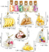 13 Packs Cute 1:12 Miniature Dollhouse Food Lollipop Toast Cheese Bread Donut Fruit Slice Jar Glass Bottle Mini Kitchen Scene Model Simulation DIY...