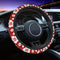Delerain Hibiscus Flowers Steering Wheel Covers, Anti Slip Elasticity Car Accessories Steering Wheel Protector Universal 15 Inch for Women Man...