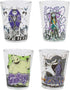 Silver Buffalo Disney Nightmare Before Christmas Featuring Jack Skellington, Sally, Oogie Boogie, and Zero 4 Pack Mini Glasses, 1.5 Ounces...