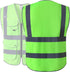 JKSafety 9 Pockets Class 2 High Visibility Zipper Front Safety Vest With Reflective Strips, Meets ANSI/ISEA Standards (150-Green, 4X-Large)...