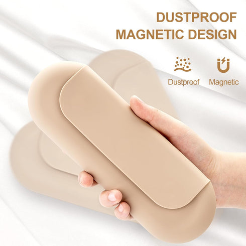 Silicone Makeup Brush Holder and Beauty Blender Holder,Cosmetic Case Organizer Magnetic Makeup Brush Case Travel Organizer...