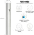 A&S Mezuzot Alumium Mezuzah Case in Silver Shin Design Weatherproof Door Mezuza Judaica Art for Home Blessing (Silver, 5 Inches)...