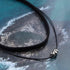 Boho Layered Leather Rope Necklace Choker Black Leather Cord Choker Necklace Gothic Leather Suede Necklace Chain Short Black Collar Necklace Jewel...