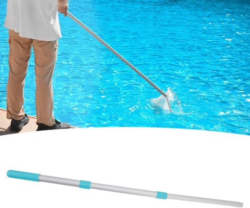 CHICIRIS Pool Skimmer, Pool Net with 3 Section Pole, 38.6 inch Pool Skimmer Net with Pole, Telescopic Aluminum Pole for Cleaning Pool, Pond, Spa a...