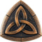 Bezelry 12 Pieces Triangle Celtic Trinity Knot Metal Shank Buttons. 20mm (3/4 inch) (Antique Copper)...