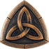 Bezelry 12 Pieces Triangle Celtic Trinity Knot Metal Shank Buttons. 20mm (3/4 inch) (Antique Copper)...