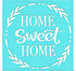 Silkscreen Stencil for Painting on Wood - 10x10 Inch Home Sweet Home Adhesive Mesh Transfer Stencils Template - Reusable Paint Stencil for Signs, ...