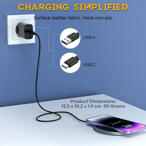 Wireless Charger Compatible with iPhone 15 14 13 12 11 Pro Max/Mini/Plus/XR/X/8, 15W Max Portable Wireless Charging Pad for Samsung Galaxy S23/S22...