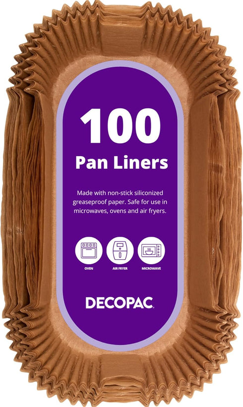 DecoPac 2lb Loaf Pan Liners, 100 Pack, Non-Stick Siliconized Greaseproof Paper, Baking Liner for Baking Bread, Cakes, Banana Bread, Parchment Pape...