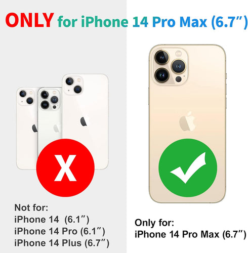SPORTLINK for iPhone 14 Pro Max Waterproof Case - Built-in Shockproof Dustproof Screen Protector - IP68 Underwater/Military Dropproof/Full Body Pr...