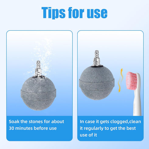 AQUANEAT Pond Air Stone 2 Inch, Air Stone for Aquarium, Long Lasting Aerator Oxygen Diffuser Airstone, Air Pump Accessories for Aquarium, Fish Tan...