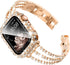 Surace Metal Band for Apple Watch Bands 40mm for Women Series 6 5 4, Bling Diamond Rhinestone Link Bracelet with 2 in 1 Waterproof Bling Case Lace...