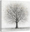 Yelash Abstract Black and White Tree Picture Decor Canvas Wall Art Life Painting with Gold Landscape for Home Bedroom Decoration 12x12...