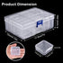 Quefe 30pcs Bead Organizers in A Clear Organzier Box, 2 Sets Clear Plastic Diamond Painting Storage Container with Mini Boxes for Craft Organziers...