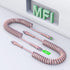 Coiled USB C to Lightning Cable 3Ft, Short USB C iPhone Cord Coiled iPhone Charger for Car Apple CarPlay, Pink with Data Sync & LED...