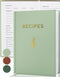 Perfect Blank Recipe book - Write in Your Own Recipes,Organize Your Recipes- Waterproof Cover and 50 Blank Pages Recipe Notebook (sage green)...