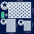 Jumbo American Flag 50 Star Stencil Template, 24.5'' x 17.5'', 3 Sizes Large Plastic Stencil Template for Painting on Wood, Fabric, Paper, Airbrus...