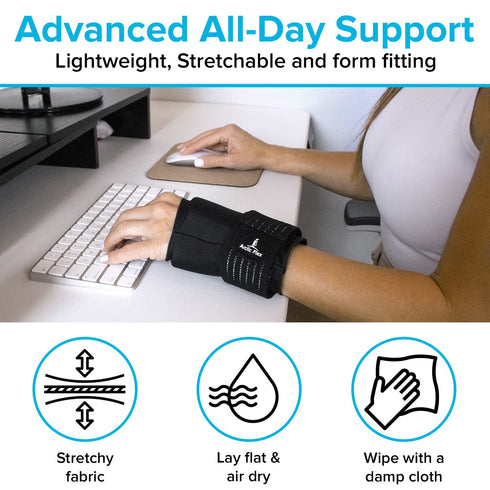 Arctic Flex Wrist Ice Pack Wrap - Extra Strength Hot & Cold Therapy - Reusable Hand & Thumb Freeze Sleeve - FSA/HSA Approved for Arthritis, Carpal...
