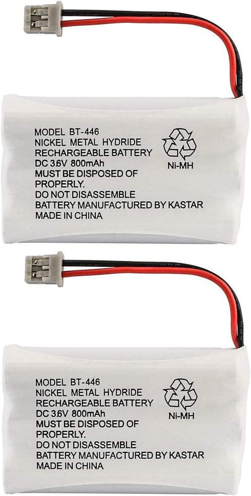 Uniden BBTY0504101 Model BT446 Nickel Metal Hydride Rechargeable Cordless Phone Batteries (Pack of 2) for use with T94 Series, TWX977 and WXI977 C...