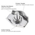 20pcs M3 Single Bolt Wire Rope Clips, PNXKTXO 304 Stainless Steel Simplex Cable Clamps for 2-2.5MM Diameter Wire Cable Saddle Fastener...