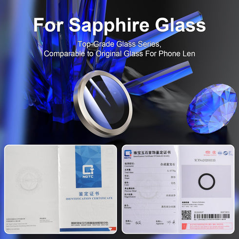 Camera Lens Protector for iPhone 15 Pro Max/15 Pro/15/15Plus/14 Pro Max/14 Pro/13Pro Max/13Pro for Sapphire Glass Alloy Ring Camera Cover Screen P...