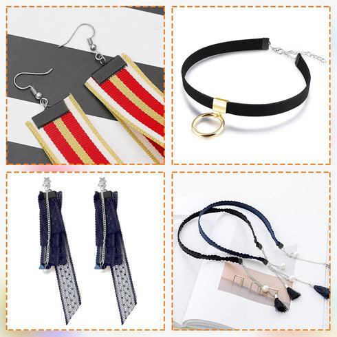 150pcs Pinch Crimp Ends for Jewelry Making,Ribbon Clamp End Bracelet Clamps Crimp Ends Leather Fastener Clasps for DIY Choker Anklets Crafts (Gun ...