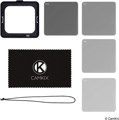 CamKix Cinematic ND Filter Pack Compatible with GoPro Hero 5-4 Neutral Density Filters (ND2/ND4/ND8/ND16) - Perfect for Aerial - Not for use with ...