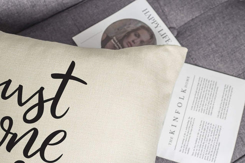 Just One More Chapter Throw Pillow Case Cushion Cover Book Lovers Linen 18 x 18 Inch...