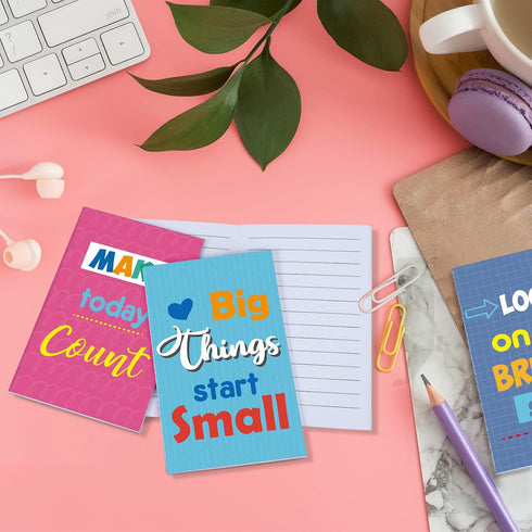 Zonon 24 Pcs Mini Colorful Notebooks Bulk Gifts, Funny Motivational Journals Notepads Inspirational Notepads Kids Small Pocket Notebook Teacher Sc...