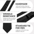 Black Ties For Men Solid Color Formal Neckties 3.75''(9.5CM) XL Tie Big Ties For Men...