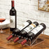 Countertop Wine Rack - 3 Bottle Wine Holder for Wine Storage - No Assembly - Modern Matte Black Metal Wine Rack - Wine Racks Countertop - Small Wi...