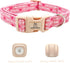 Lionheart glory Airtag Dog Collar Valentine's Day Collar for Large Dogs, Pink Dog Collars with Airtag Hloder Spring Dog Collar Heavy-Duty Pet Coll...