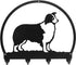 SWEN Products Border Collie Metal Key Chain Hanger - Leash Holder...