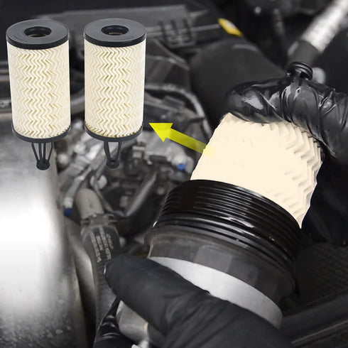 2 Pcs Engine Oil Filter Compatible With Mercedes-Benz Vehicle C, CLS, E, CLE, S, ML, SL Series, Replace #2761800009...