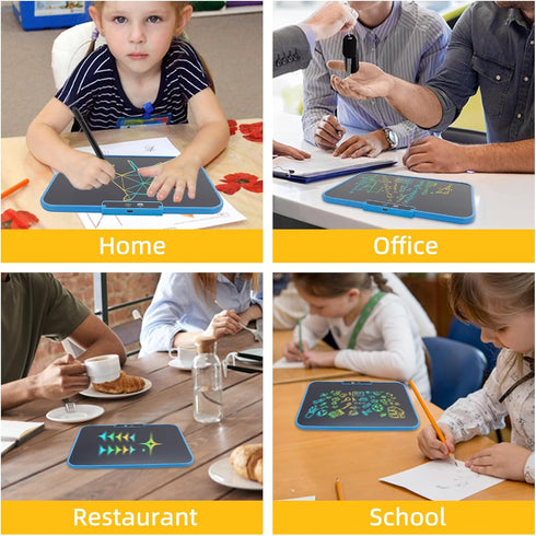 LCD Writing Tablet for Kids 13 Inch,Rechargeable Colorful Drawing Writing Board,Reusable Doodle Pad Electronic Drawing Tablet,Educational and Lear...