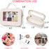 Clear Makeup Bag Portable Brush Bag transparent Travel Cosmetic Case Clear Toiletry Makeup Bag with Zipper for Women (B/White,slim)...