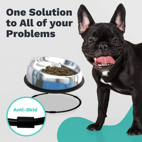 Enhanced Pet Bowl Stand - New Anti-Skid Feature - Dog and Cat Bowl Stand Exclusively for Use with The Corresponing Size Enhanced Pet Bowl (Small)...