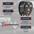 fits Part # 22733524 Shell Case & Pad Key Fob Keyless Entry Remote (No Electronics)...