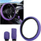 3 PCS Car Gear Shift Knob Cover & Handbrake Cover & Steering Wheel Cover, Anti-Slip Breathable Comfortable Handbrake Gear Shift and Steering Wheel...