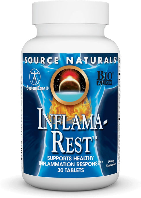 Source Naturals Inflama-Rest Healthy Inflammation Response - Herbal & Mineral Blend with Turmeric, Boswellia, Ginger, Quercetin - Maximum Stress R...