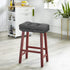 baibu Stool Cushion Rectangular, Super Soft Bar Stool Cushion Saddle Stool Pad with Ties - 1 Pad Only (Gray-Black, 18x9.5x1.5in)...