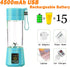Portable Blender, USB Rechargeable, 6 Stainless Steel Blades, Mini Blender for Kitchen, Travel and Sport...