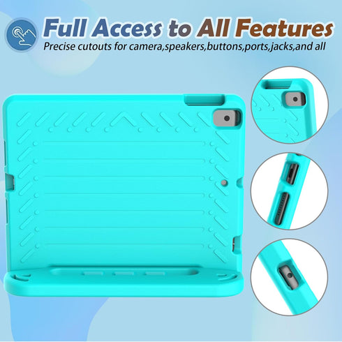 LTROP Kids Case for iPad 9th/ 8th/ 7th Generation 10.2-inch (2021/2020/ 2019) - iPad 10.2 Case for Kids, Light Weight Convertible Handle Stand Chi...
