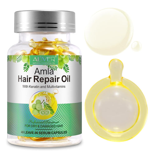 Amla Hair Repair Oil, Restores Dry & Damaged Hair, Make Hair Silky, Smooth, and Shiny, Enhances Softness & Elasticity, Instant Scalp Hydration, 40...