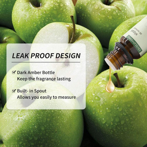 GREENSLEEVES Apple Essential Oil, 10ml Pure Plant-Based Fruit Fragrance Oil for Aromatherapy, Essential Oils for Diffuser, Air Freshener, Massage,...