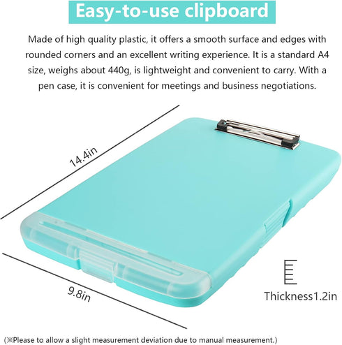 Clipboards a4 Clip File A4 Binder Storage Nursing Clipboard Plastic Side Opening Box Waterproof PVC Flip Material Document Drawing Pad Clip Organi...